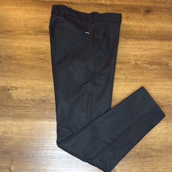 Plaid & Plain Slim Fit Stretch Black Flat Front Dress Pants Men’s 28 x 30 - Picture 4 of 7